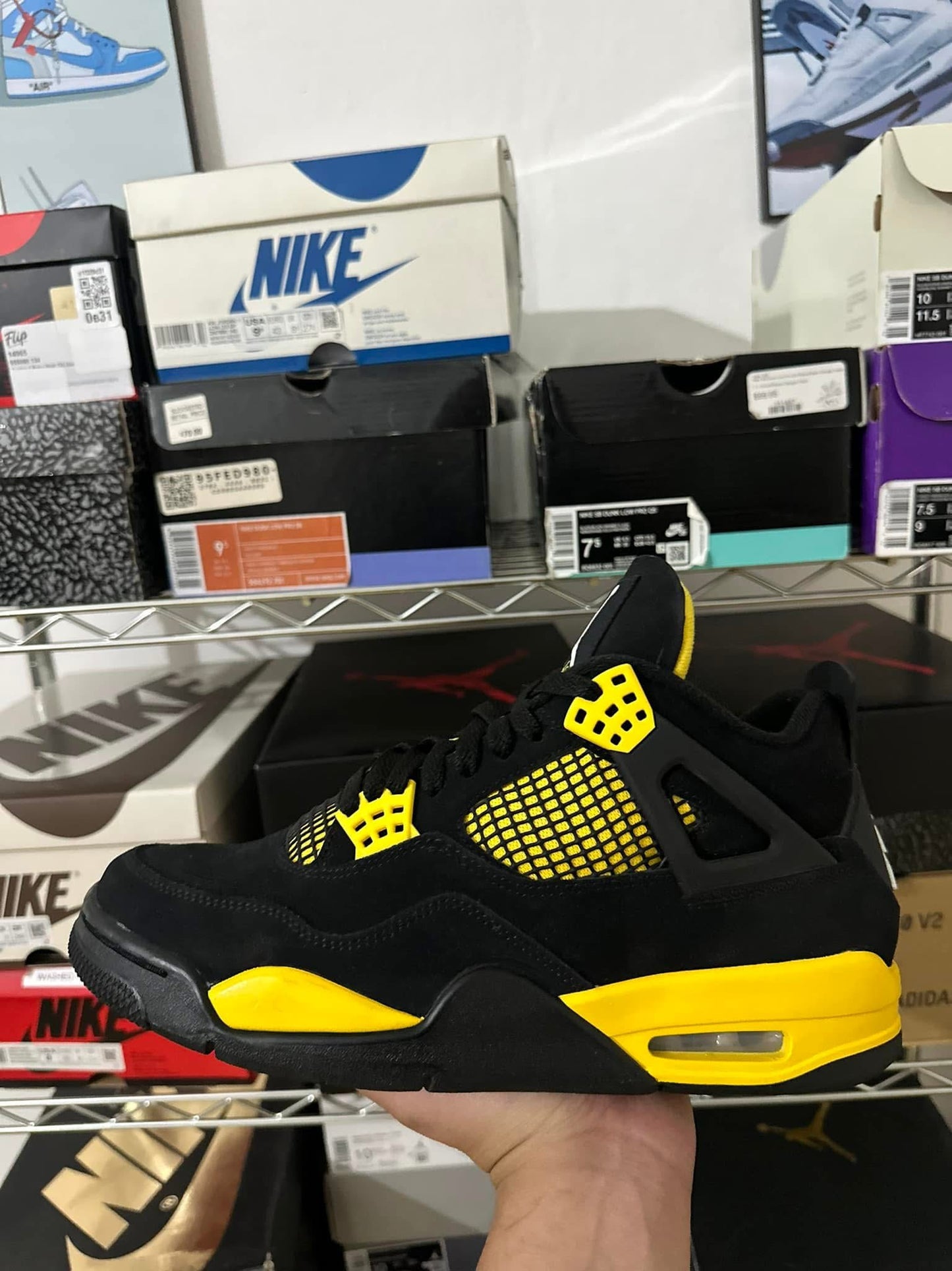 Retro 4 thunder yellow