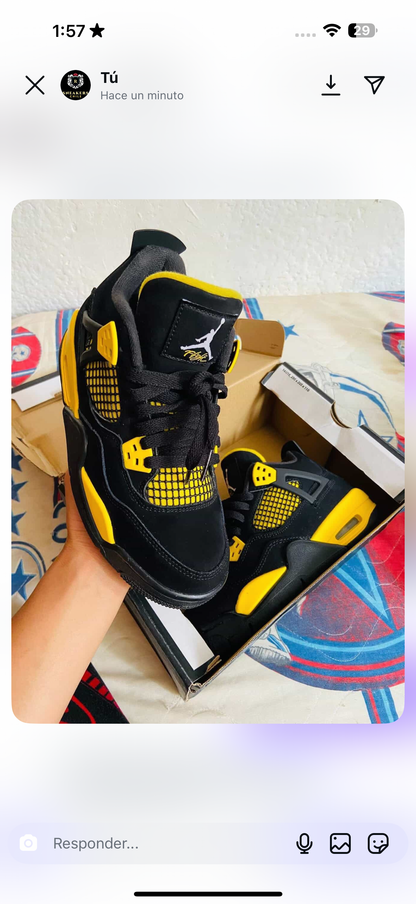 Retro 4 thunder yellow